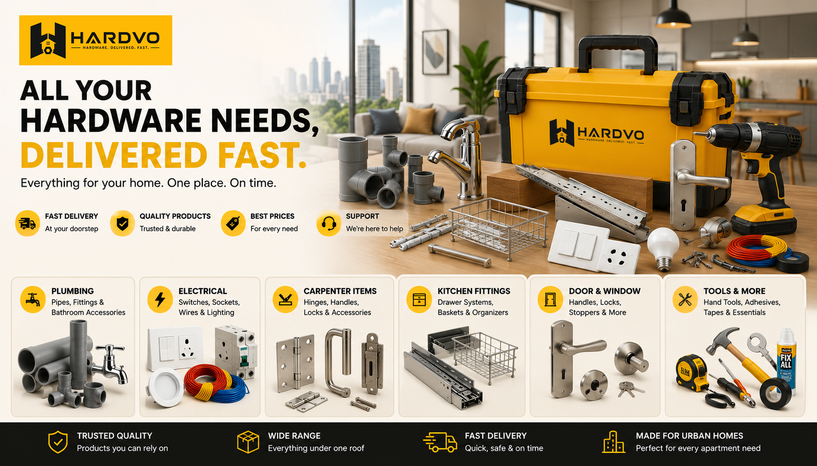 Hardvo hardware delivery banner
